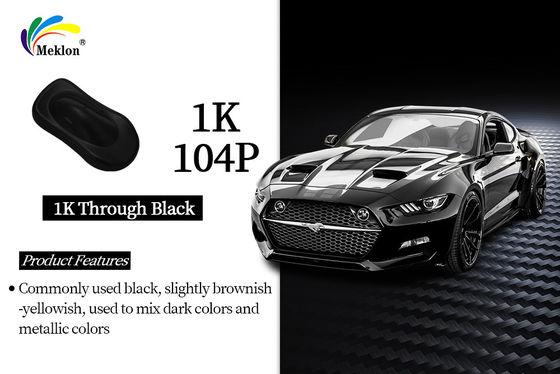 1K thông qua màu đen Hight Gloss Acrylic Auto Paint: Sự nhất quán nâng cao với trộn đúng
