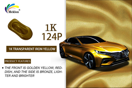 Auto Coating 1K Sắt trong suốt màu vàng Acrylic Finish Glitter Sơn xe hơi