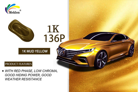 Vàng bùn 1K Sơn xe hơi Basecoat lớp phủ Acrylic chống nấm mốc