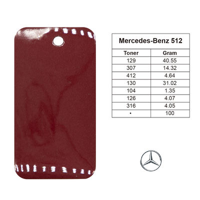 Sơn phủ bóng acrylic ngọc trai đỏ 1K cao cấp cho Mercedes-Benz DB512