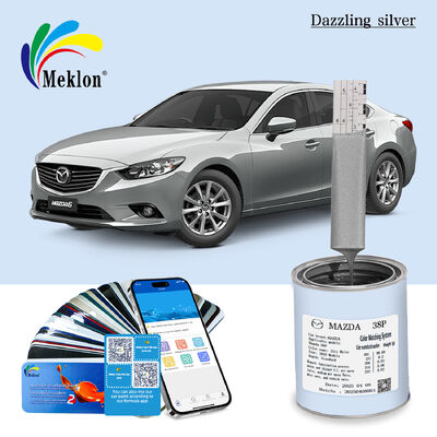Sơn xe hoàn thiện bằng bạc sáng với hiệu ứng chói chói cho lớp phủ ô tô Mazda