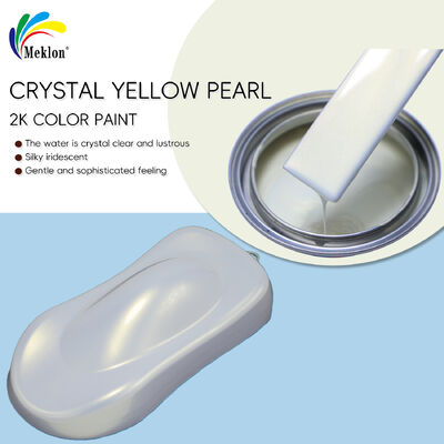 Scratch Resistant Crystal Yellow Pearl Acrylic Car Refinish Paint Weather Resistant Car Paint for Car Repair