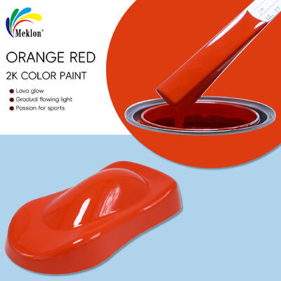 Độ che phủ cao & Chống tia cực tím Thời tiết 223 Màu đỏ cam 1K Rắn tự động hoàn thiện Sơn sửa chữa ô tô nền màu vàng đỏ