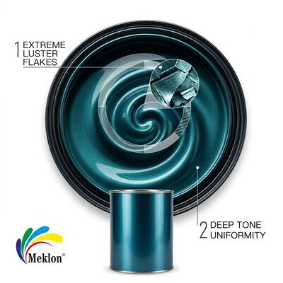 Lớp phủ thân xe bóng tốt 1K Greenish Blue Intermix Sơn hoàn thiện ô tô