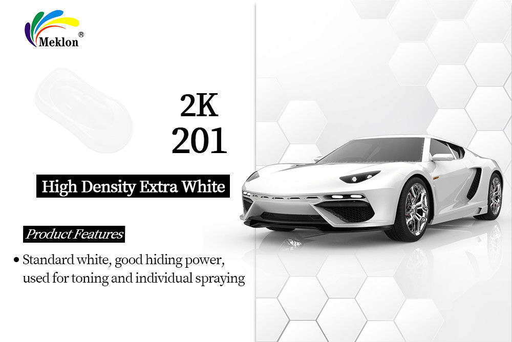 Cao bóng 2K mật độ cao Extra White Top Acrylic Màu sắc Xe hoàn thiện Sơn ô tô