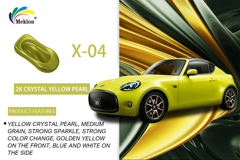 1K Crystal Yellow Pearl Auto Paint: Màu sắc tươi sáng và chống thời tiết cho thân xe