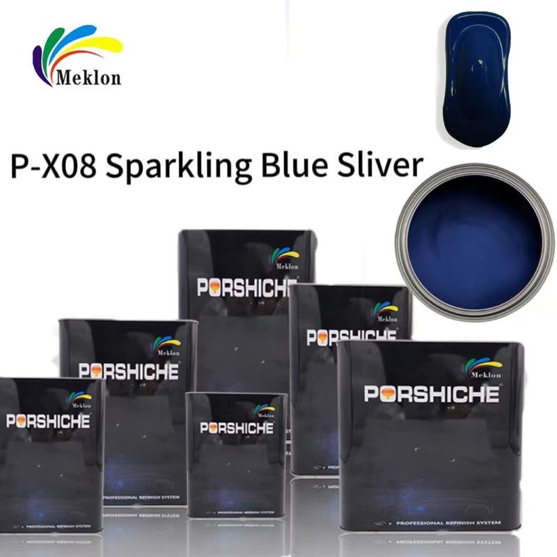 Sơn xe không độc hại kim loại bạc chống nước ổn định màu xanh chói
