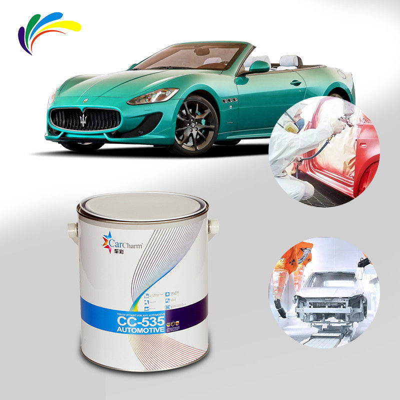1K Màu Solid Automotive Base Coat Paint Màu vàng màu xanh lá cây