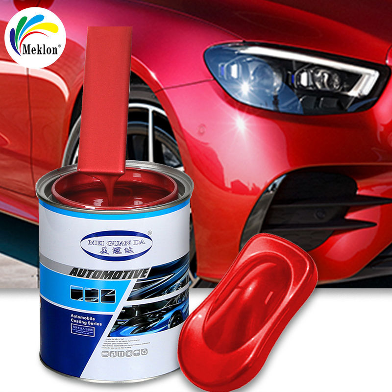 1K Red Car Refinish Paint Đội ngũ nghiên cứu và sản xuất độc lập với biểu đồ Masterbatch và thẻ màu