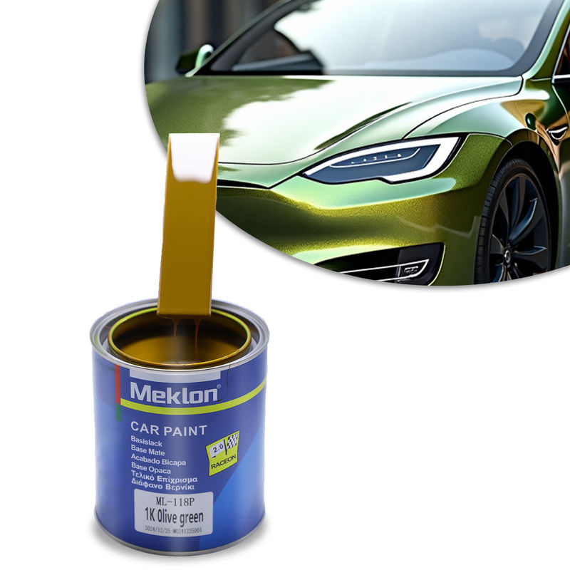 1K hiệu suất cao sơn ô tô màu xanh ô liu nhựa lớp phủ lỏng để phun sơn acrylic với ngoại hình bột